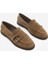 Kadın Loafer Makosen Tokalı Günlük Ayakkabı Ovora Taba Süet 5
