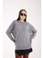 Kadın Gri Kayık Yaka Triko Bluz 3