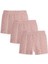 Üçlü Kız Boxer Set 2-9 Yaş Pudra Pembe Çiçekli 1