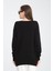 Kadın Siyah Kayık Yaka Triko Bluz 4