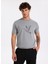 Bisiklet Yaka Baskılı Gri Melanj Erkek T-Shirt F5WM-TST 2892 3