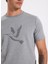 Bisiklet Yaka Baskılı Gri Melanj Erkek T-Shirt F5WM-TST 2892 4