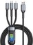 3in1 100W Hızlı Şarj ve Data Kablosu, 1.2m Halat Örgü Kırılmaz Uç, Usb-C Lightning Micro Uyu 1