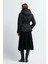 Kemerli Kısa Şişme Mont Siyah 15245278000 6