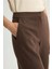 Jean Görünümlü Geniş Paça Pantolon Kahve 153L9470001 2