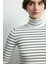 Moda Tutkusu Çizgili Balıkçı Yaka Kazak Kemik 139M2268000 2