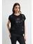 Pul Nakışlı Tişört Siyah 17545830000 1