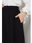 Siyah Oyssho Kumaş Kadın Etek Beli Lastikli 38 40 42 44 46 48 Bedenlere Uyumludur. 4