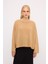Kaşmir Karışımlı Oversize Triko Kazak Camel 13944056000 1