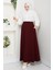 Bordo Oyssho Kumaş Kadın Etek Beli Lastikli 38 40 42 44 46 48 Bedenlere Uyumludur. 1