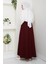 Bordo Oyssho Kumaş Kadın Etek Beli Lastikli 38 40 42 44 46 48 Bedenlere Uyumludur. 5