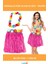 Hawaii Luau Aloha Pembe Püsküllü 40 cm Parti Etek Kolye Seti 1