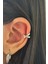 Çapraz Görünüm Kadın Sıkıştırmalı Earcuff Kıkırdak Küpe Gümüş 1