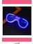 Mavi LED Işıklı Neon Parti Gözlüğü 3 Modlu Eğlence Aksesuarı 3