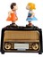 Nostaljik Radyo Tasarımlı Dans Eden Figürlü Müzik Kutusu – Dekoratif Hediyelik Müzik Kutusu (Kız Figürlü, Dönme Mekanizmalı) 1