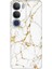 Vivo Y19S Kılıf Dekoratif Silikon Baskılı VIVO-Y19S Kapak Sarı Beyaz Mermer 1