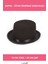 Çocuklar Için Siyah Renk Sihirbaz Şapkası Keçe Yüksekliği 10 cm 1