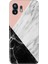 Nothing Phone 2 Uyumlu Kılıf Şeffaf Baskılı Silikon Resimli Siyah Pembe Beyaz Mermer 1