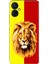 Oneplus 9 Pro Kılıf Silikon Desenli Resimli Uv Kapak Sarı Kırmızı Parçalı Aslan 1