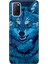 Oppo A52 A72 A92 Uyumlu Kılıf Silikon Desenli Resimli Kapak Mavi Çizim Kurt 1
