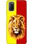 Oppo A52 A72 A92 Uyumlu Kılıf Silikon Desenli Resimli Kapak Sarı Kırmızı Parçalı Aslan 1