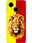 Tecno Spark Go 1 2025 6.67" Kılıf Renkli Silikon Baskılı Tpu Sarı Kırmızı Parçalı Aslan 1