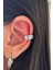 Gumet Tasarım Kadın Sıkıştırmalı Earcuff Kıkırdak Küpe Gümüş 1