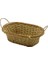OVAL PLASTİK HASIR EKMEK - ÇOK AMAÇLI SEPET KULPLU - METAL İSKELET TABAN:11X18- AĞIZ:18X24.5CM D:8CM (4887) 1