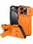 iPhone 16 Pro Için Manyetik Kılıf, Kayar Kamera Korumalı Çift Katmanlı Darbeye Dayanıklı Telefon Kılıfı, Ayarlanabilir Stand, Turuncu (Yurt Dışından) 1