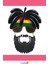 Rasta Peruklu Bob Marley Parti Gözlüğü Eğlenceli Aksesuar 3