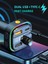 LED Ekranlı Rgb Işık Fm Transmitter Bluetooth V5.0 Flash Bellek Destekli Type-C USB Şarj Girişi 4