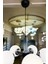 Globe Black & Silver Penta Plafonyer Beyaz Cam Avize 2