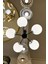 Globe Black & Silver Penta Plafonyer Beyaz Cam Avize 5