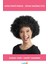 Siyah Kıvırcık Afro Bonus Parti Peruğu Eğlenceli Tasarım 1