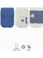 Puanlı Kaymaz Penye Soket Çorap 3'lü BS10108 Indigo 1