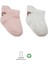 2'li Sneakers Smile Penye Çorap BS20106 Pembe Ekru 1