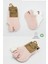 2'li Sneakers Smile Penye Çorap BS20106 Pembe Ekru 5