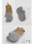 2'li Sneakers Kaymaz Colours Penye Çorap BS20104 Gri Beyaz 5
