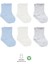 Penye Soket Çorap 6'lı Mavi Ekru Gri 1