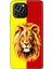 Oukitel C21 Pro Kılıf Silikon Desenli Resimli Uv Kapak Sarı Kırmızı Parçalı Aslan 1