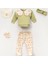Kız Bebek Yeşil Kiraz Desenli Yaka Detaylı 5’li Set – Pamuklu ve Yumuşak Doku V52723 3-3 Ay 1