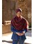Kırmızı Ed Scarf Bouqet Şal 2