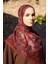 Bordo Ed Scarf Bouqet Şal 3