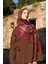 Bordo Ed Scarf Bouqet Şal 4