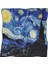 %100 Ipek Bandana Fular-Vincent Van Gogh (Yıldızlı Gece Saks Mavi) 1