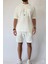 Ekru Alt Üst Şort Tişört Takım 2