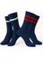 Erkek Lacivert Soket Çorap 2’li Set – Çizgili Pamuklu Spor ve Günlük Kullanım – Plus Scorpion 1