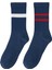 Erkek Lacivert Soket Çorap 2’li Set – Çizgili Pamuklu Spor ve Günlük Kullanım – Plus Scorpion 9