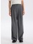 Normal Bel Geniş Fit Gri - Beyaz Kadın Pantolon F5WL-PNT0134 3