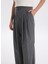 Normal Bel Geniş Fit Gri - Beyaz Kadın Pantolon F5WL-PNT0134 4
